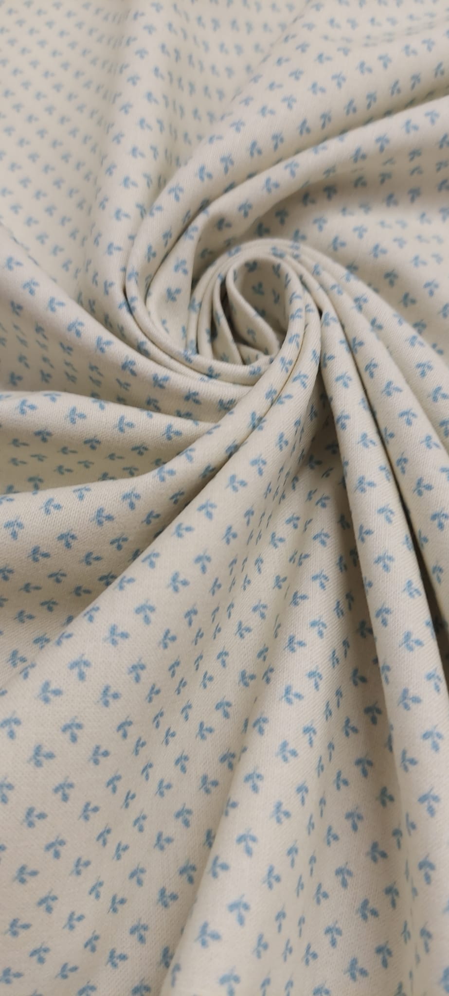 Algodón orgánico Folk Indra celeste/beig