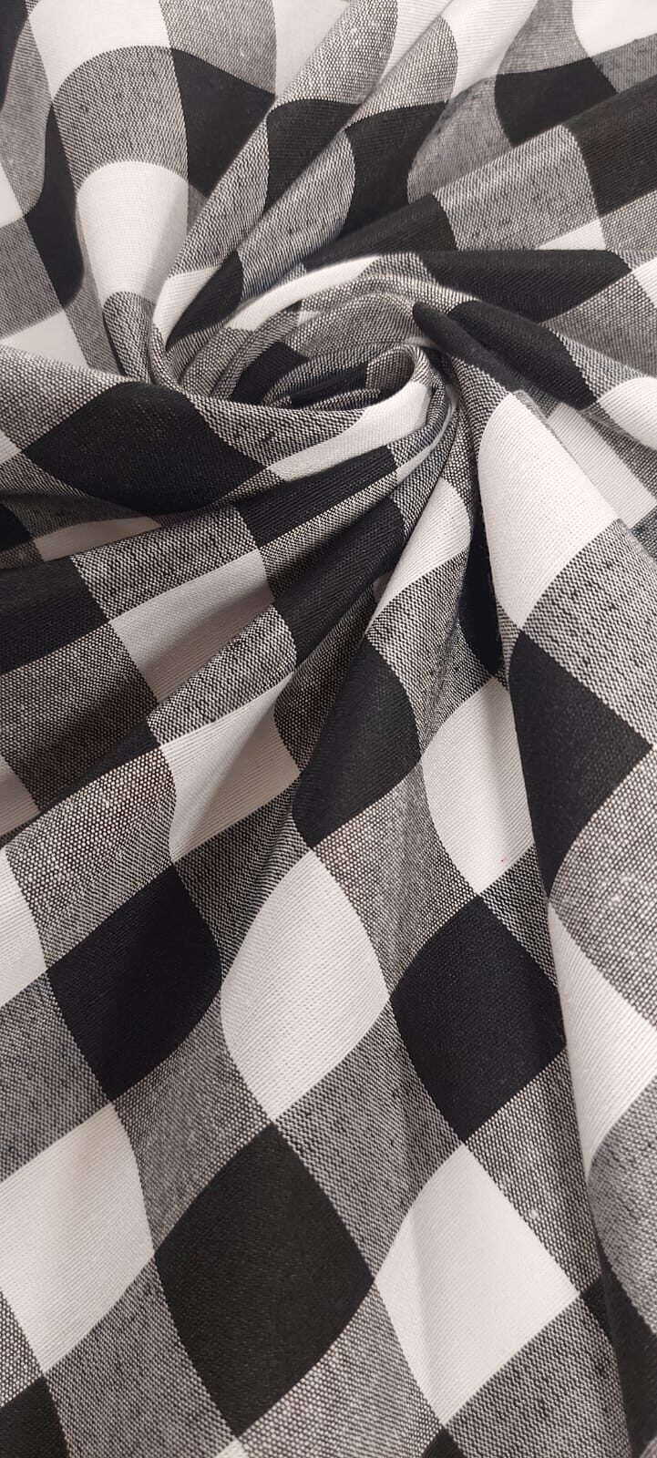 Loneta vichy negro grande