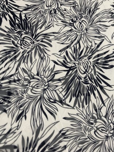 gasa devoré flor azul