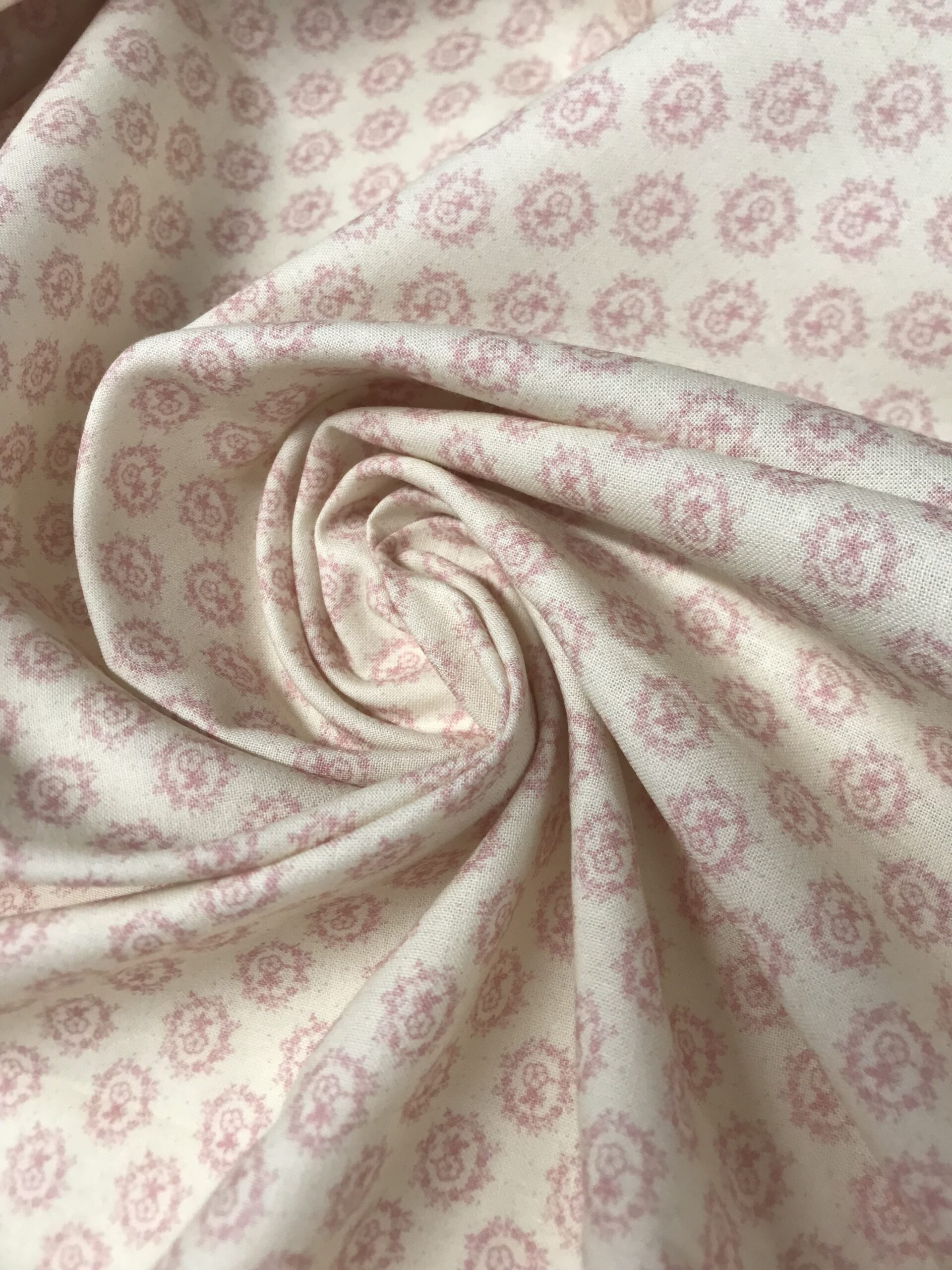 Algodón orgánico Folk Aylen beig/rosa