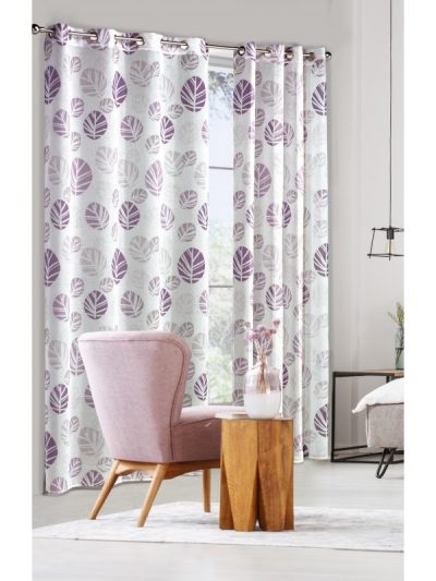 Visillo confeccionado Sotileza hojas malva