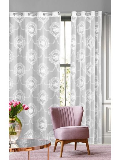 Visillo confeccionado encaje ¨Romántico¨ crudo