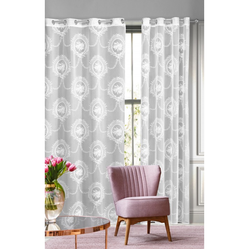 Visillo confeccionado encaje ¨Romántico¨ crudo