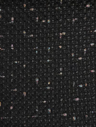 Chanel tweed negro hilos lurex iris