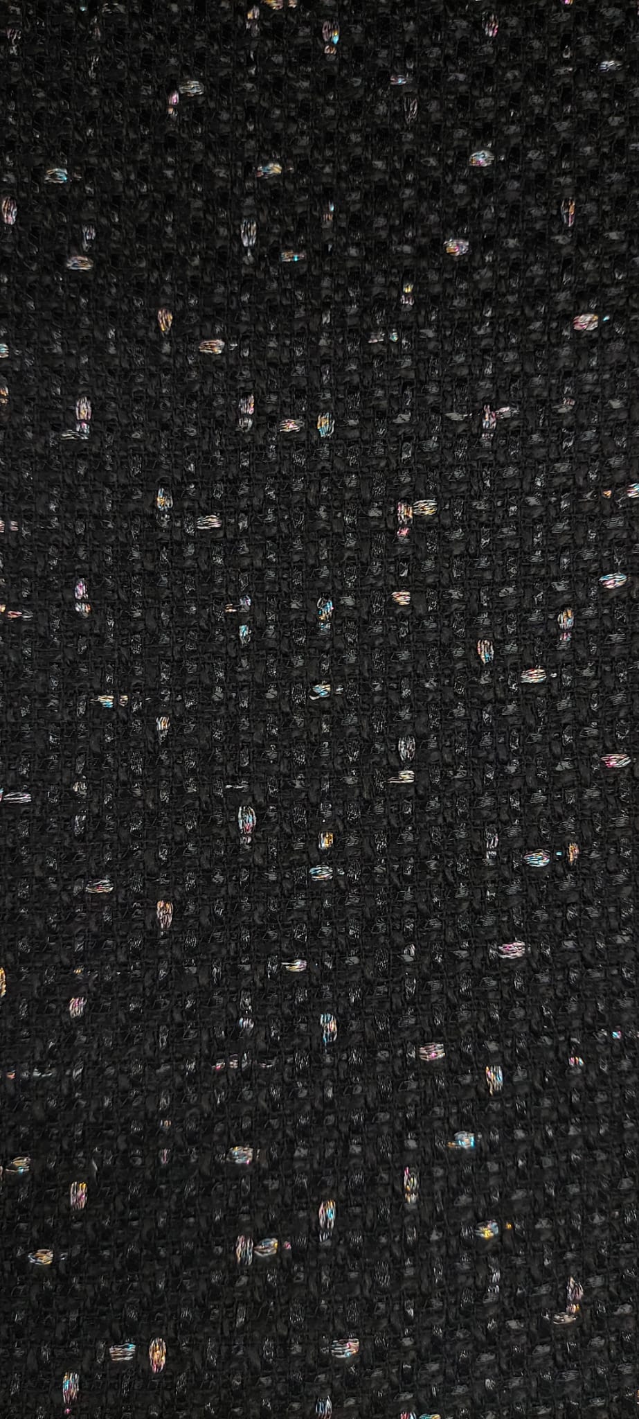 Chanel tweed negro hilos lurex iris
