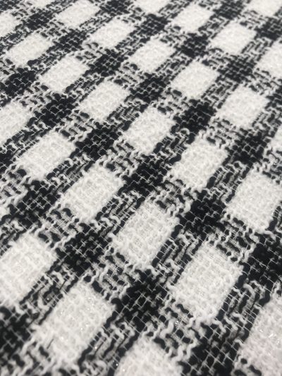 Chanel tweed cuadro blanco/negro