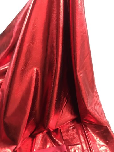 Lycra metalizada roja
