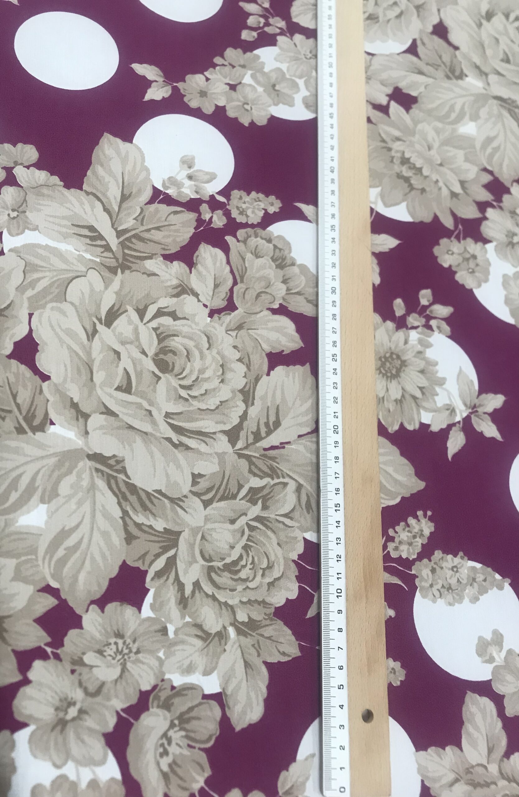 Popelín Flamenca buganvilla Lunar Grande/Flores