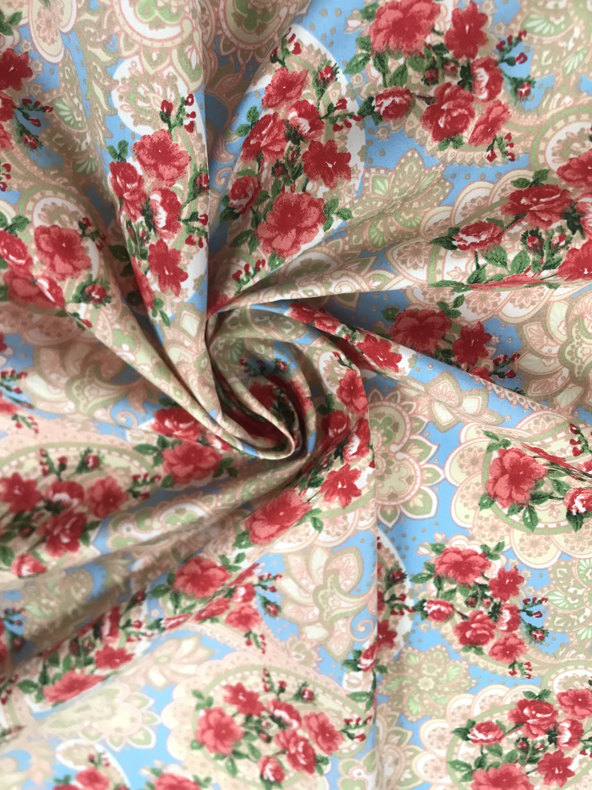 Popelín Flamenca Olvera Celeste