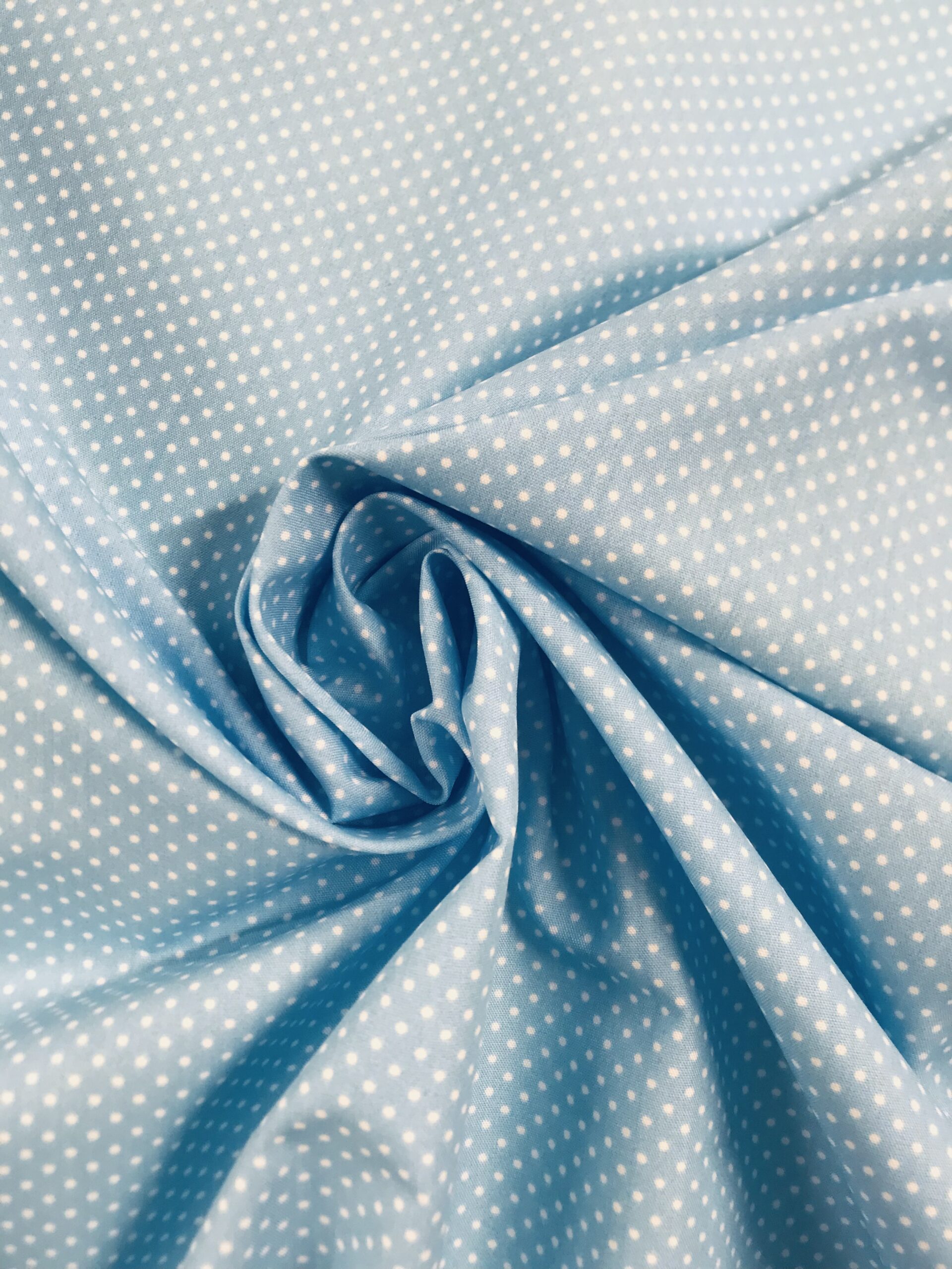 Popelín Flamenca lunar celeste mini