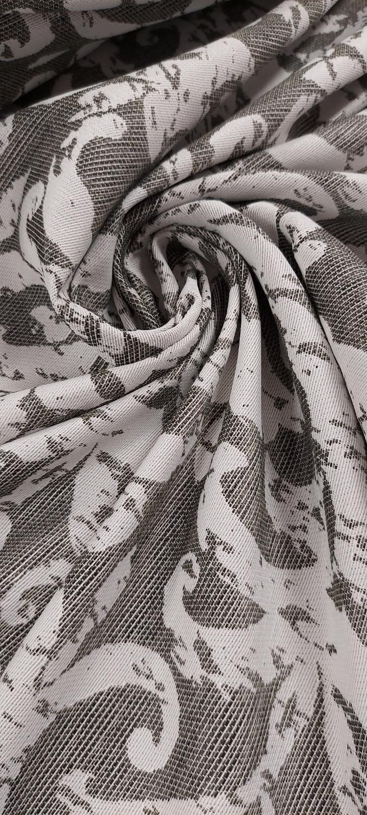 Jacquard damasco crudo/gris