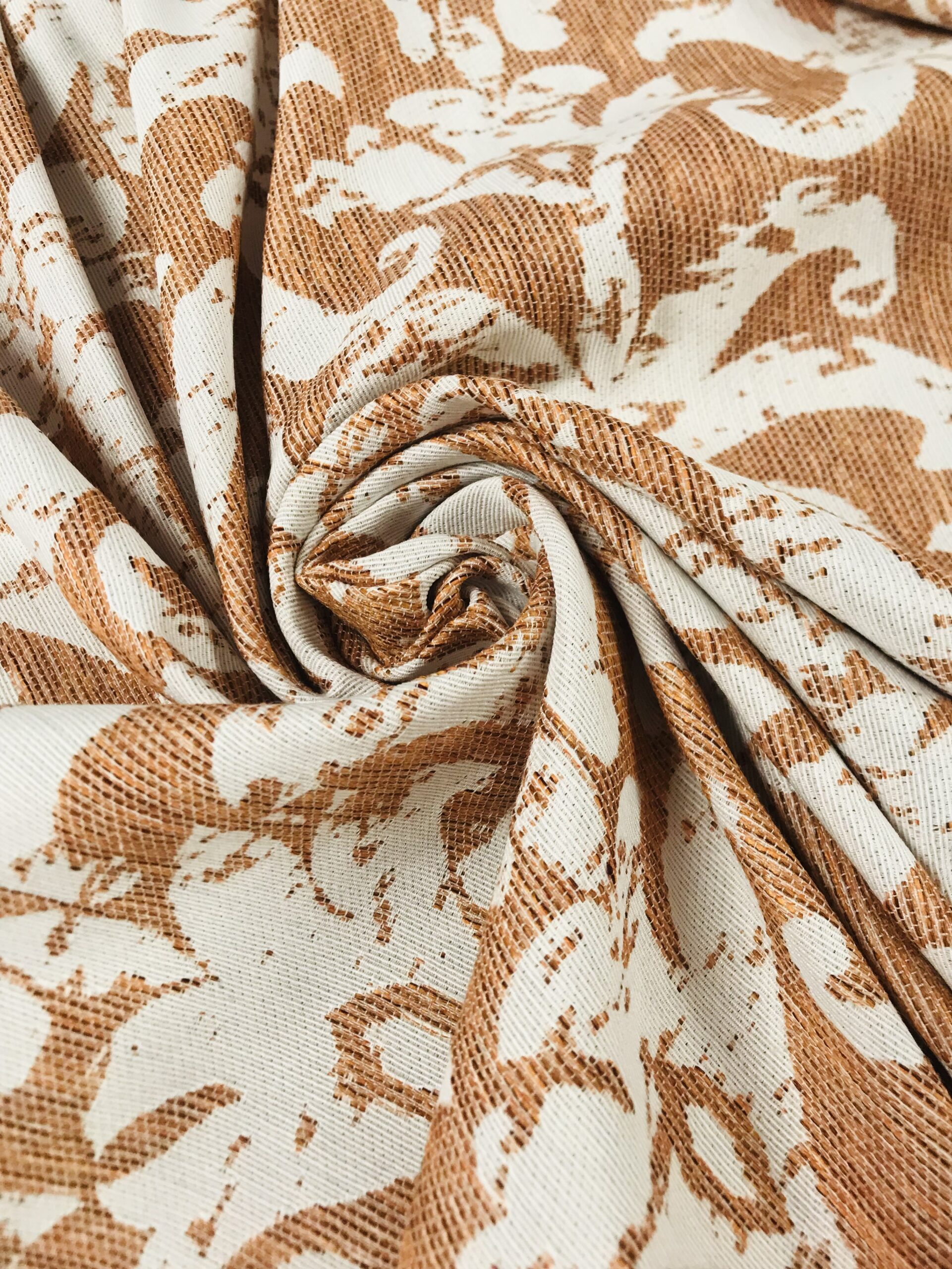 Jacquard damasco crudo/teja