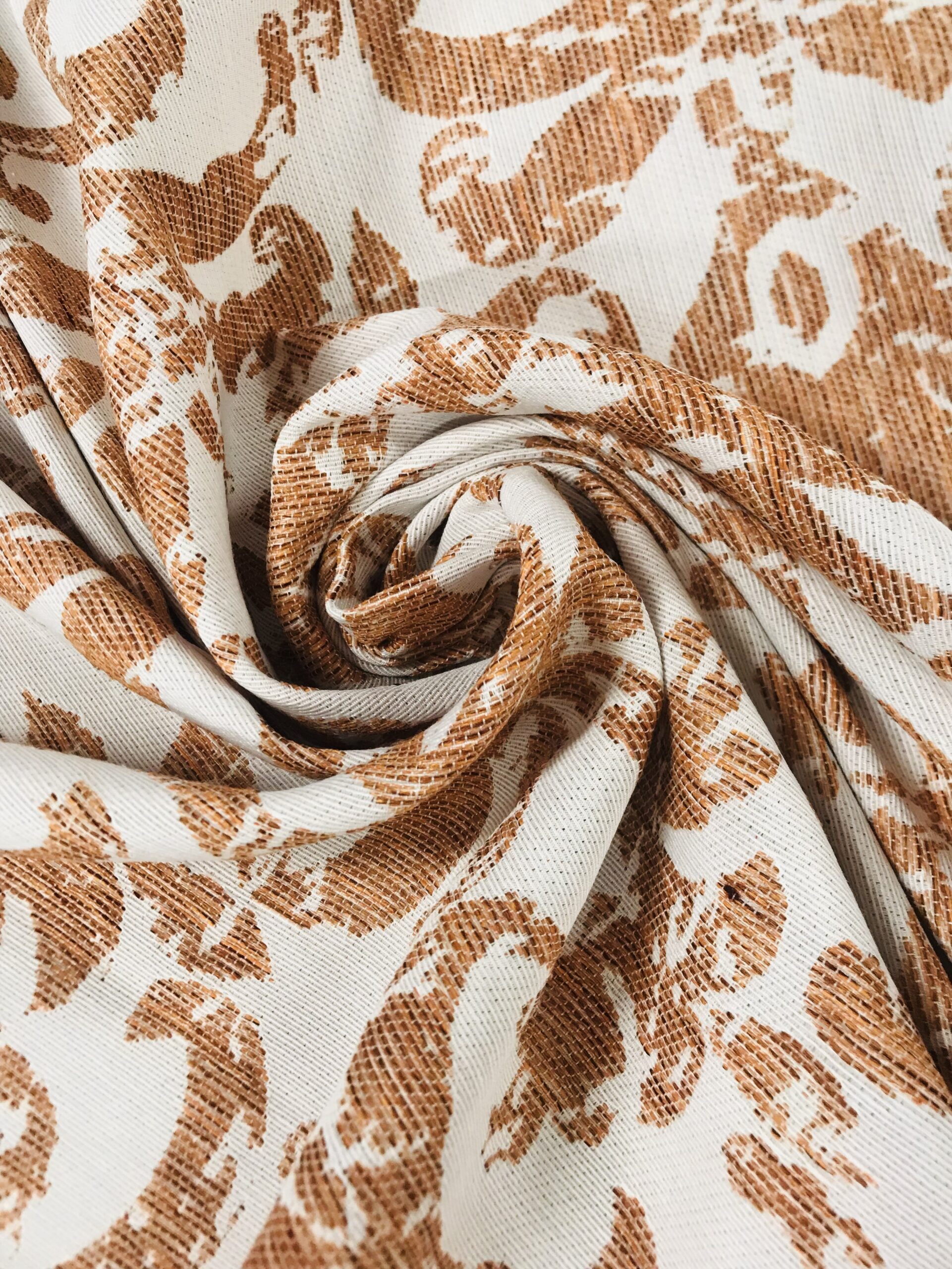 Jacquard damasco crudo/teja