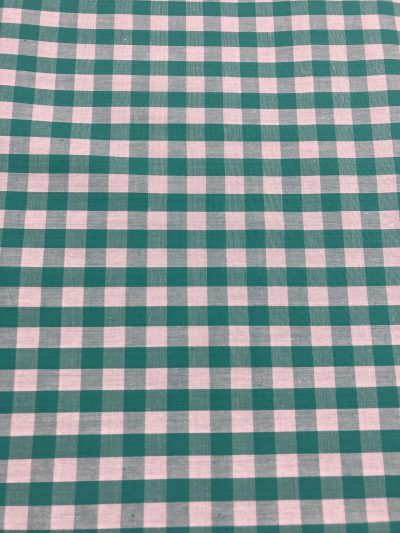 Vichy algodón 1cm verde