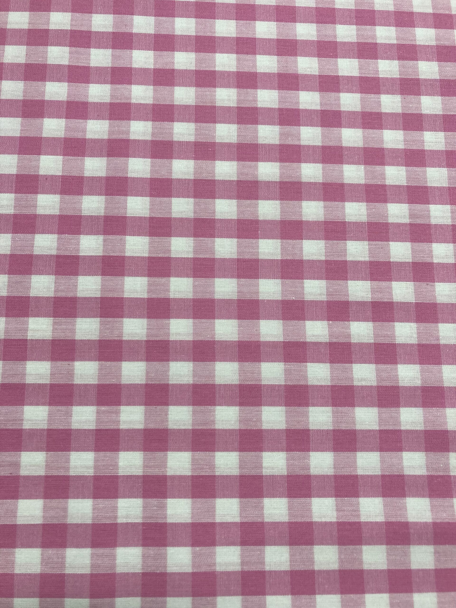 Vichy algodón 1cm rosa