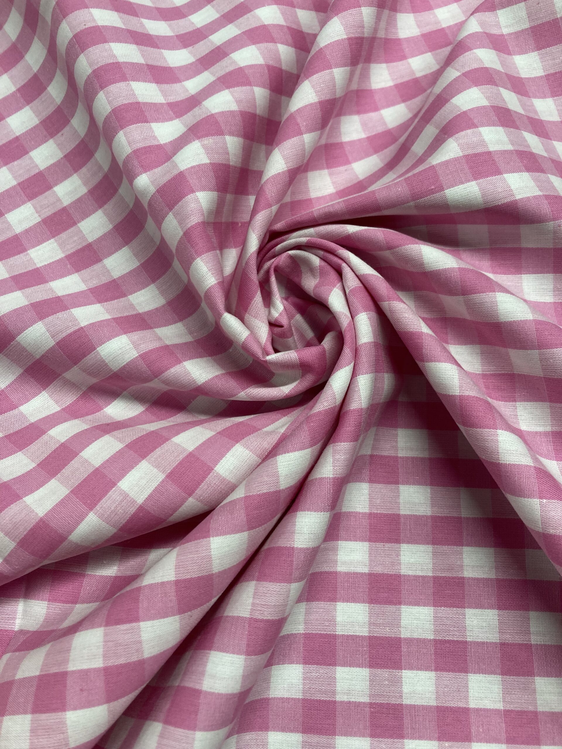 Vichy algodón 1cm rosa