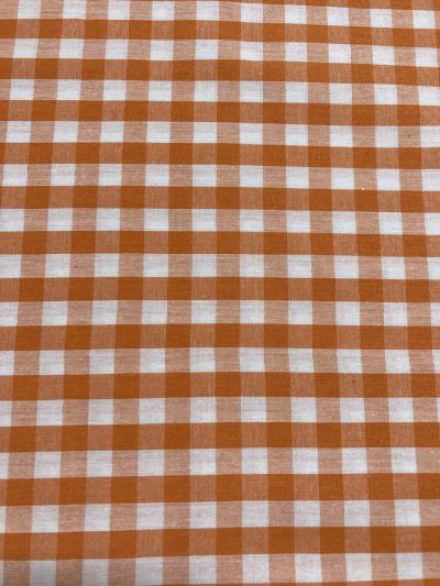 Vichy algodón 1cm naranja