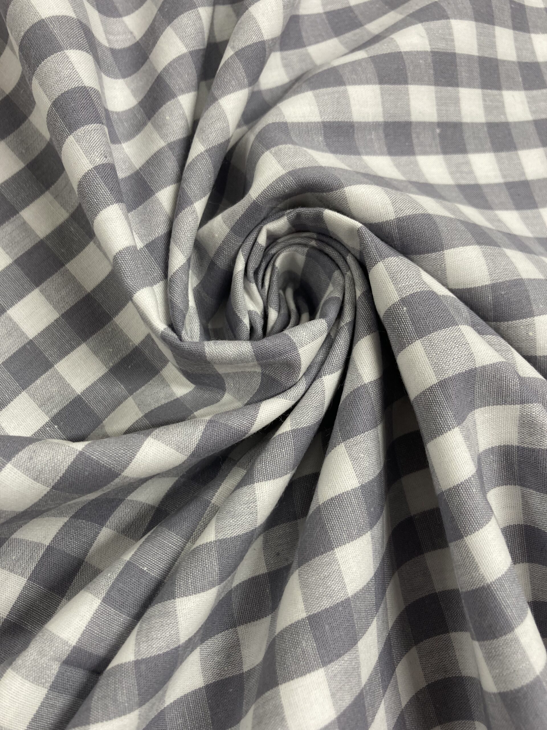 Vichy algodón 1cm grises