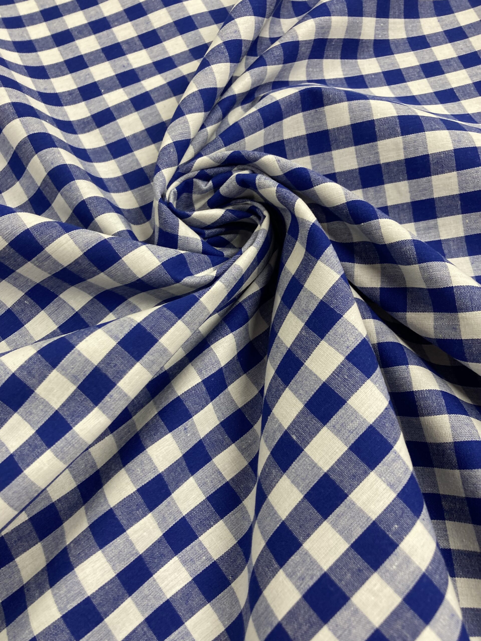 Vichy algodón azul 1cm