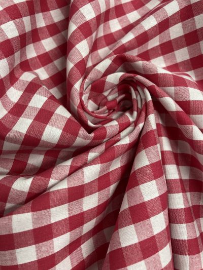 Vichy algodón 1cm fresa