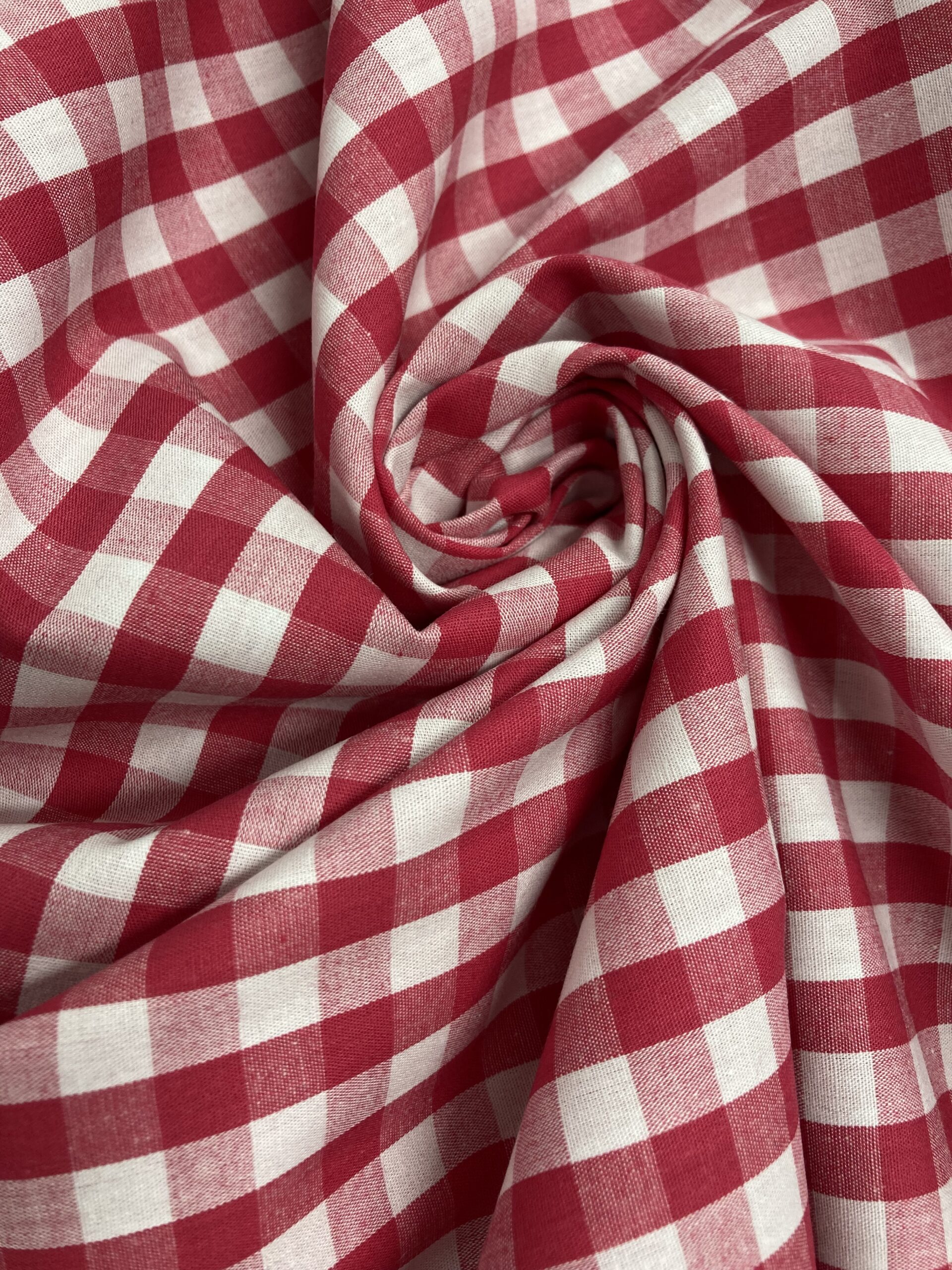 Vichy algodón 1cm fresa