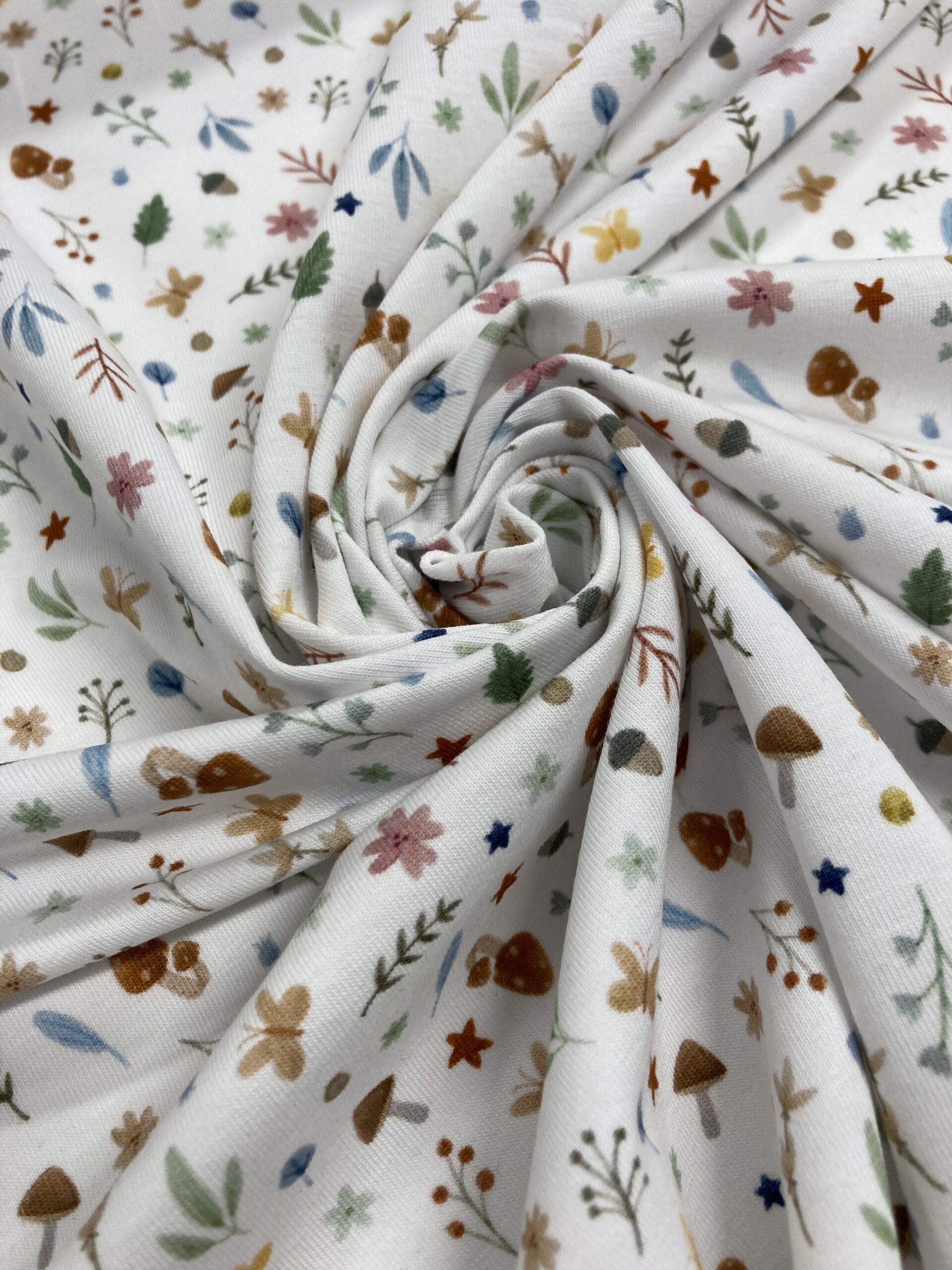 Punto algodón bosque otoñal_