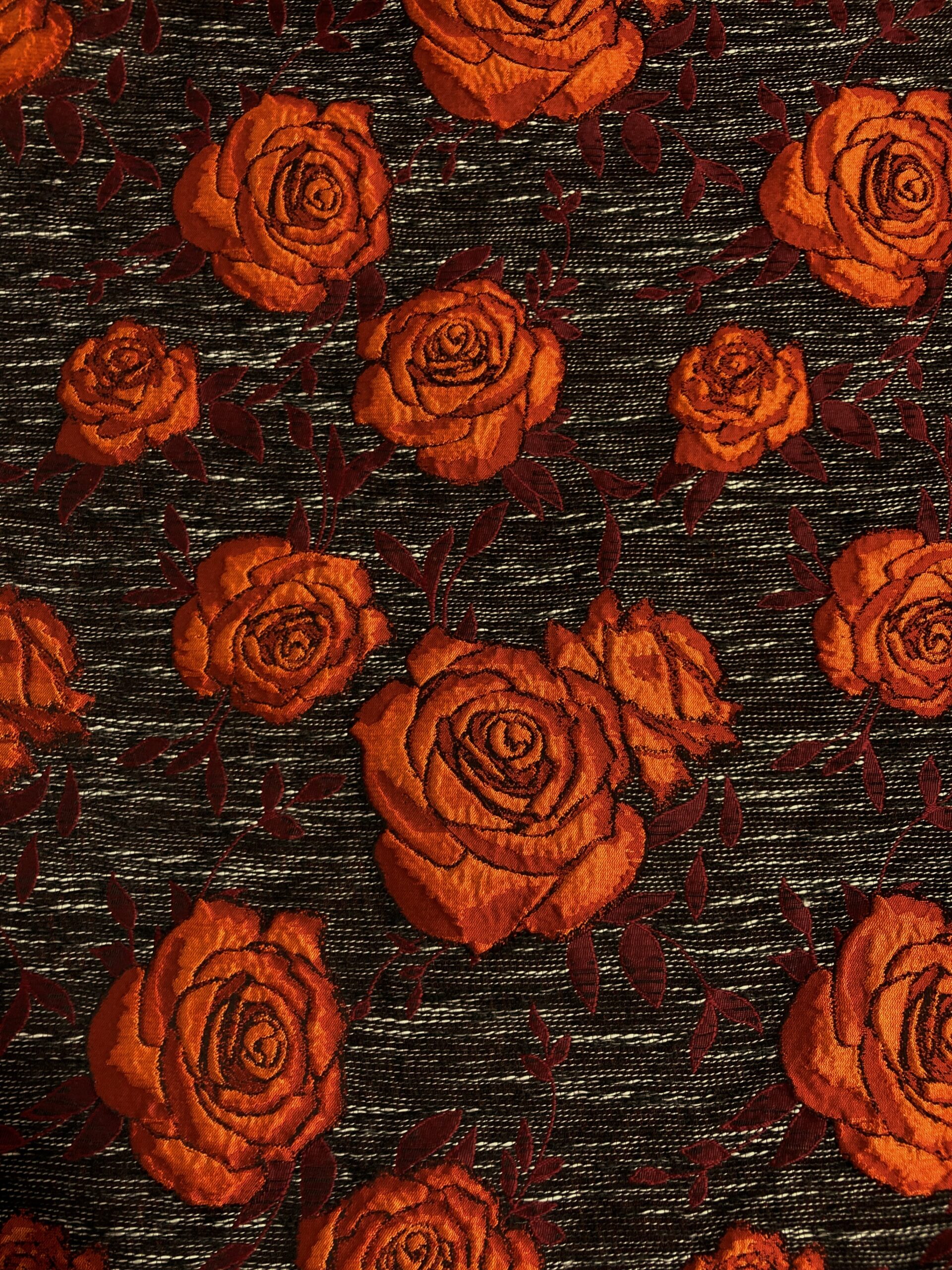 Jacquard estampado flores naranja