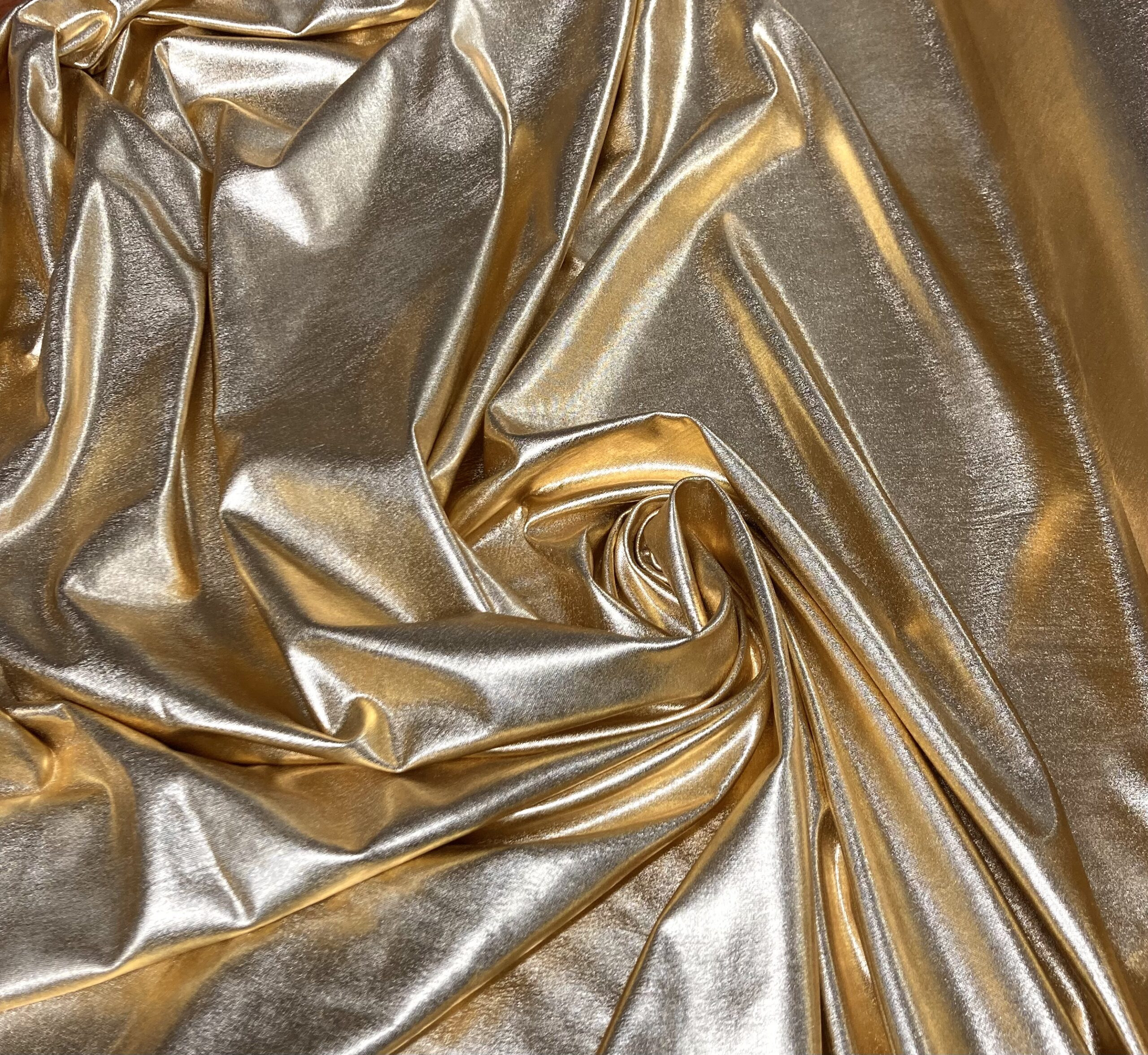 Lycra metalizada oro