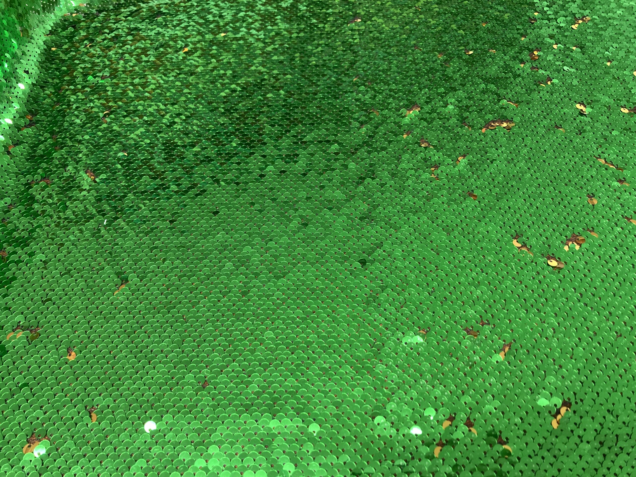 Lentejuela mágica o doble faz verde/oro