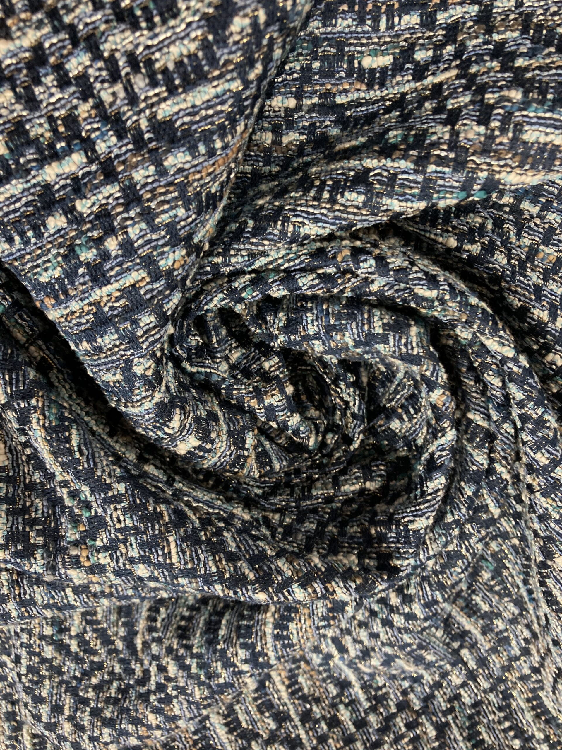 Chanel tweed azul ondas