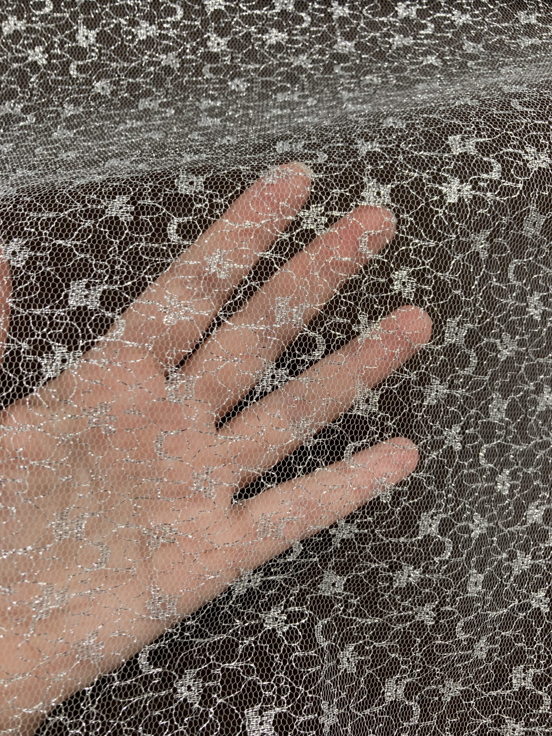 Tul fantasía aureo red plata