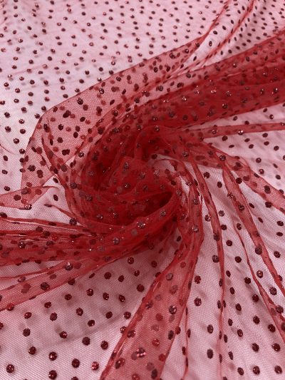 Tul plumeti fantasía cristal rojo