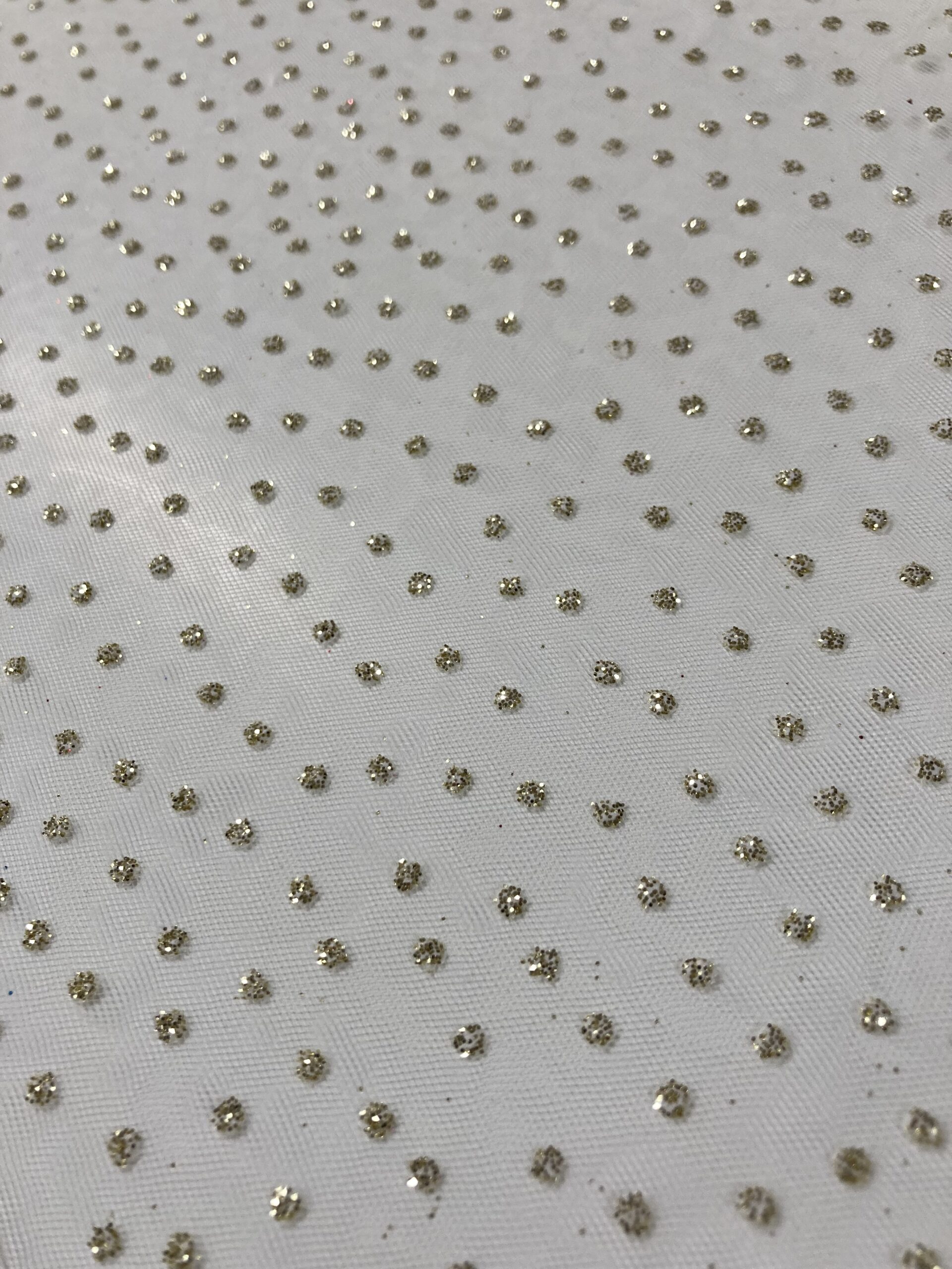 Tul plumeti fantasía cristal oro