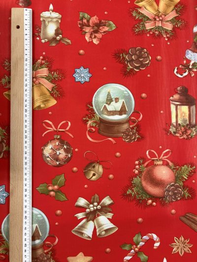 Mantel PVC Amapola Navidad f.rojo