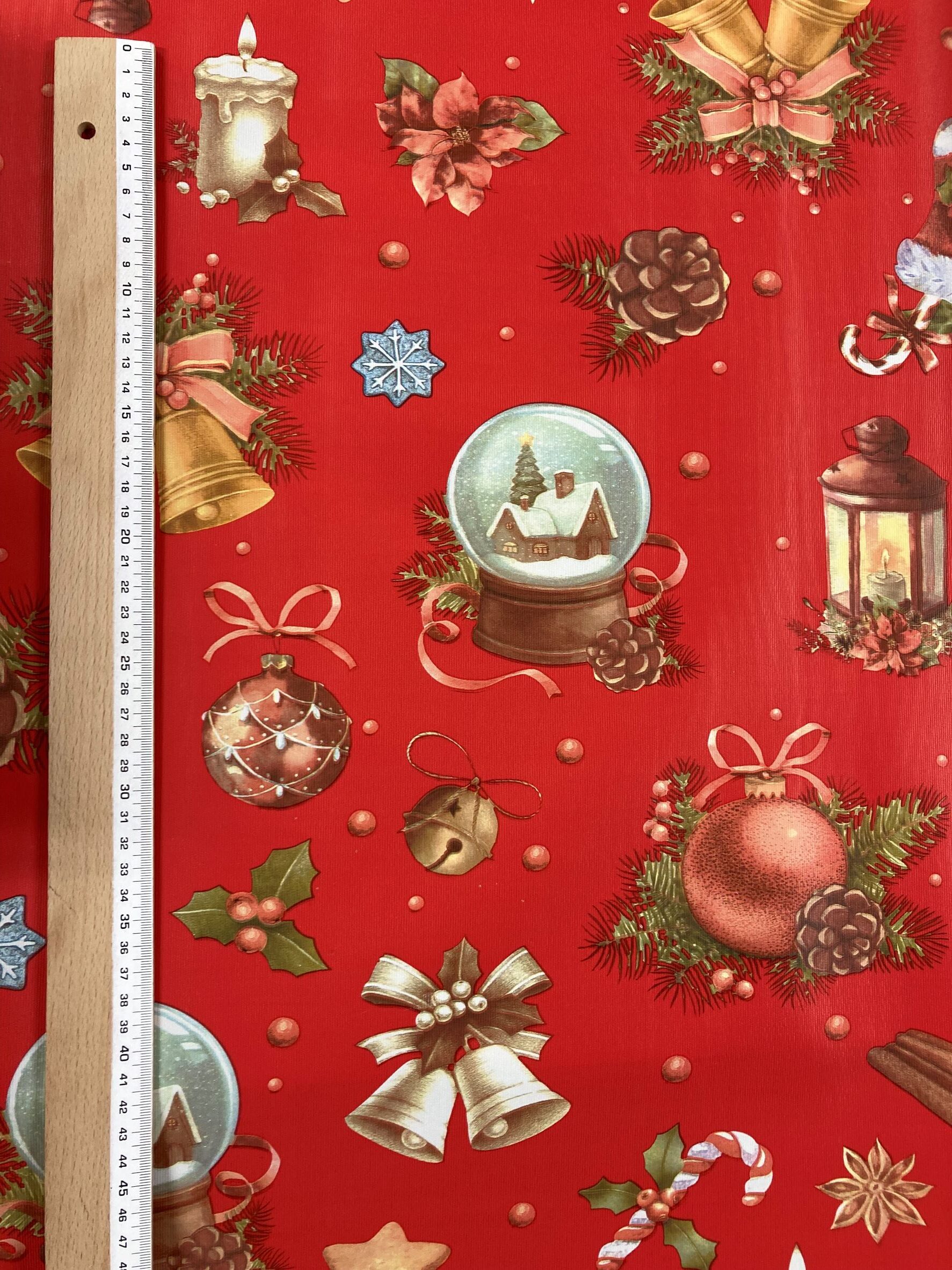 Mantel PVC Amapola Navidad f.rojo