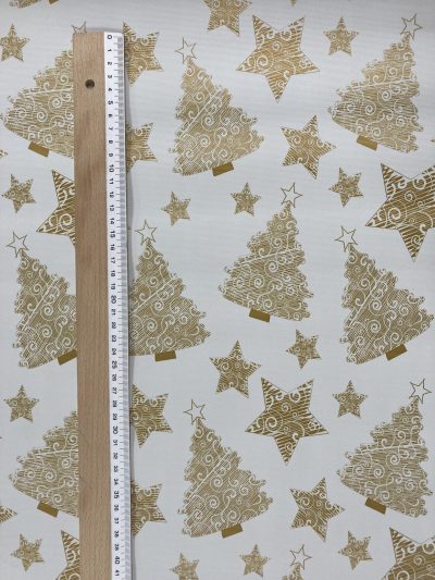 Mantel PVC Amapola Navidad Arbol beig