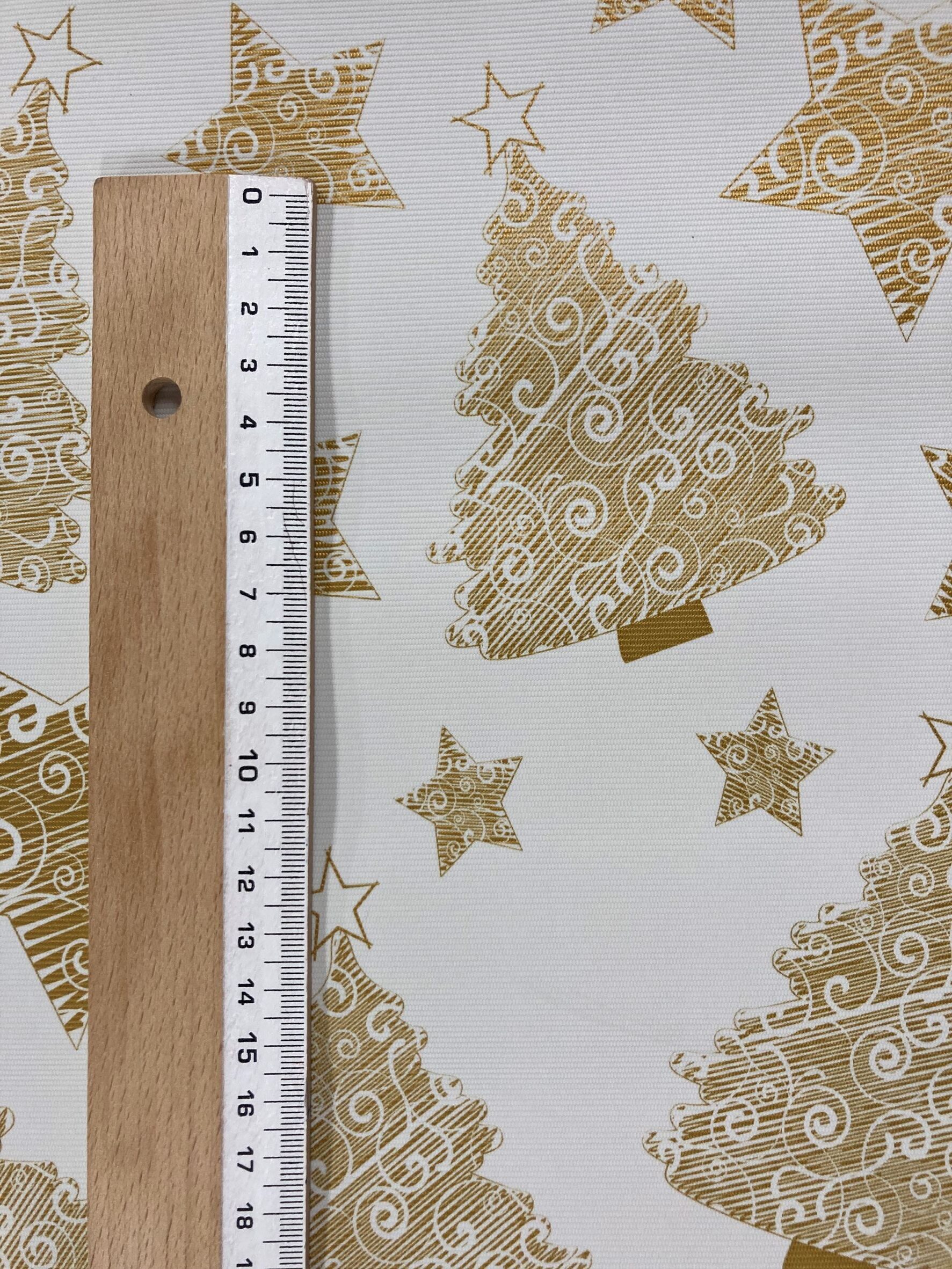 Mantel PVC Amapola Navidad Arbol beig