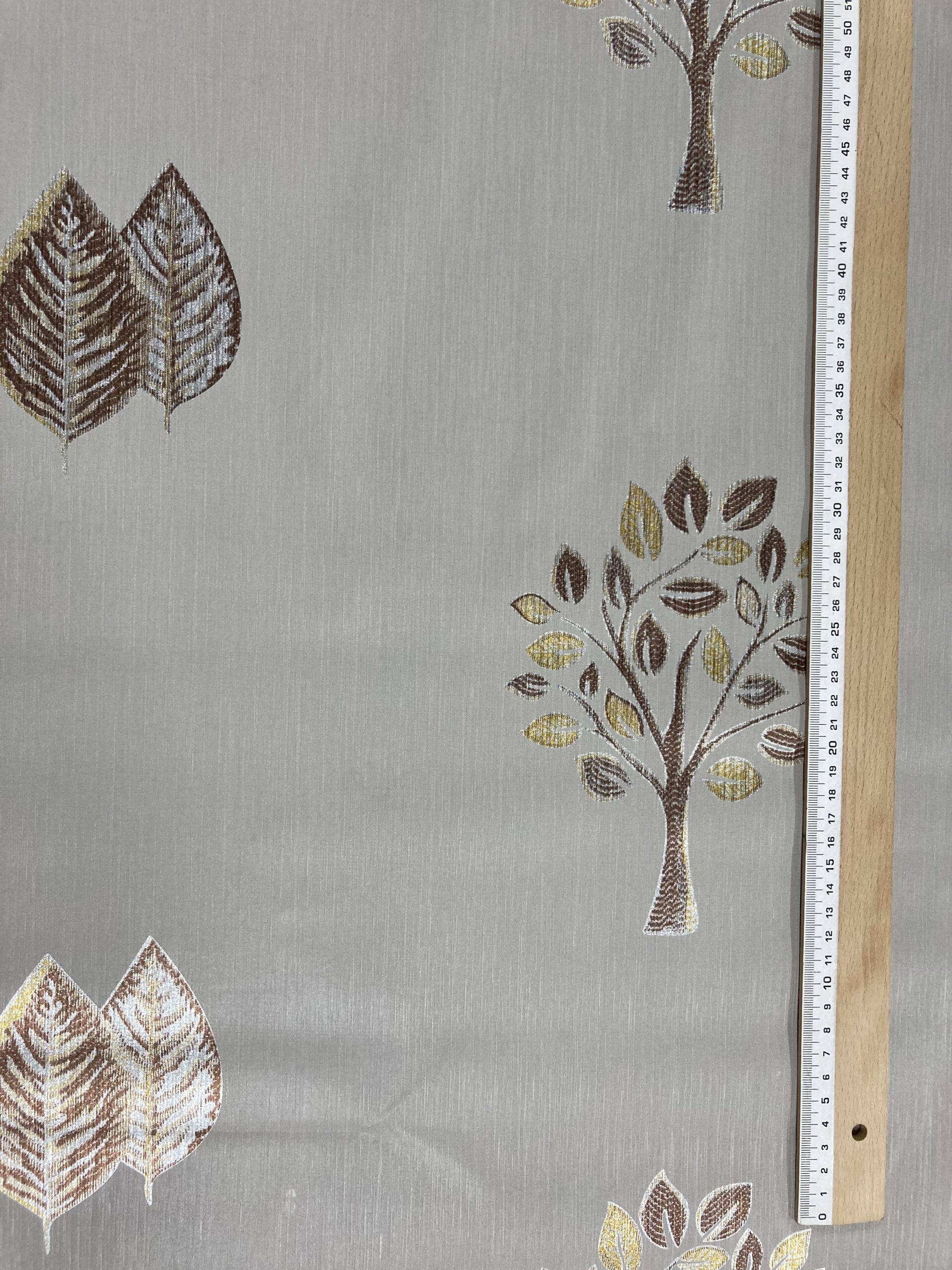 Mantel PVC Margarita gris árbol hojas