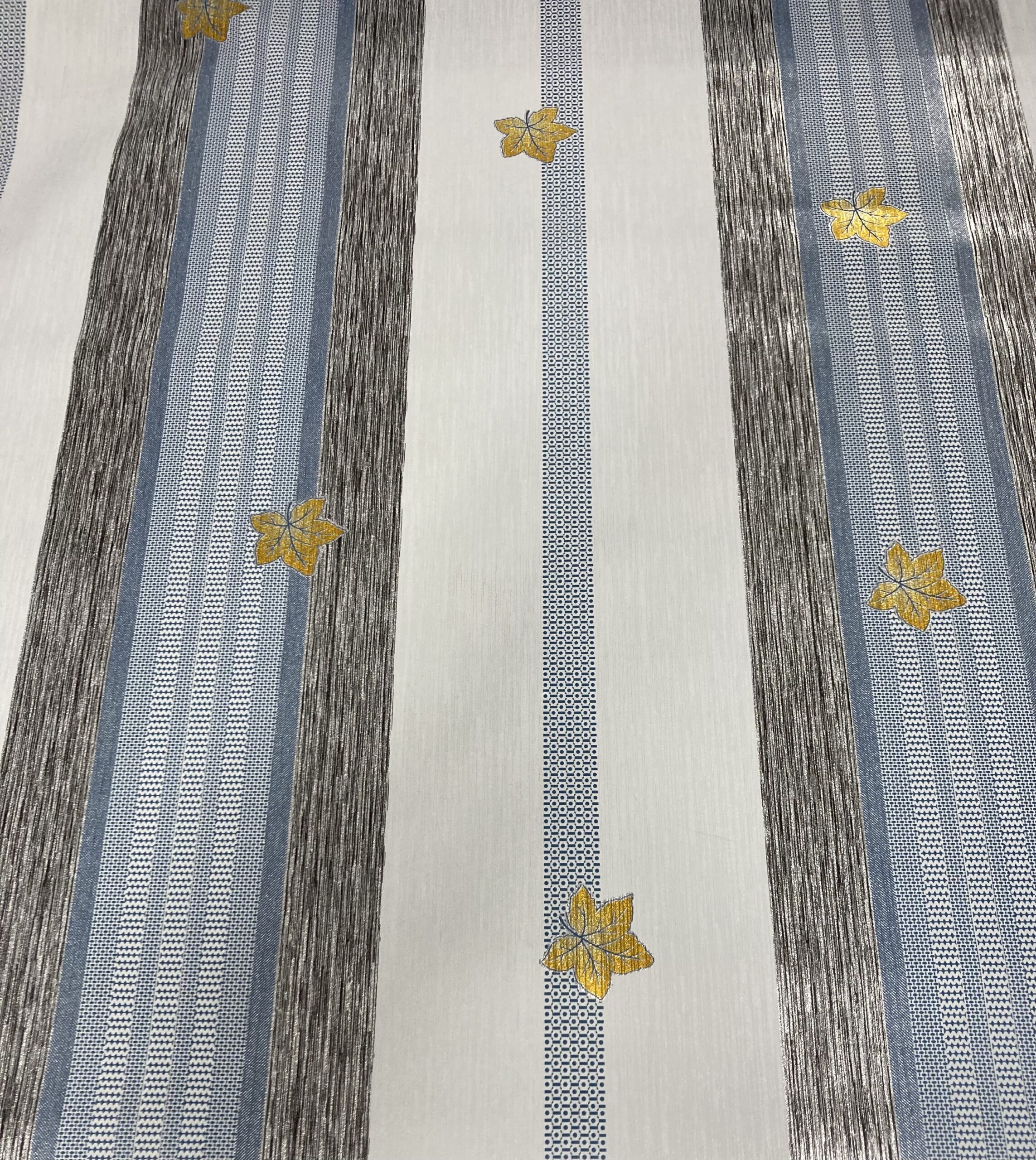 Mantel PVC Margarita gris rayas/hojas