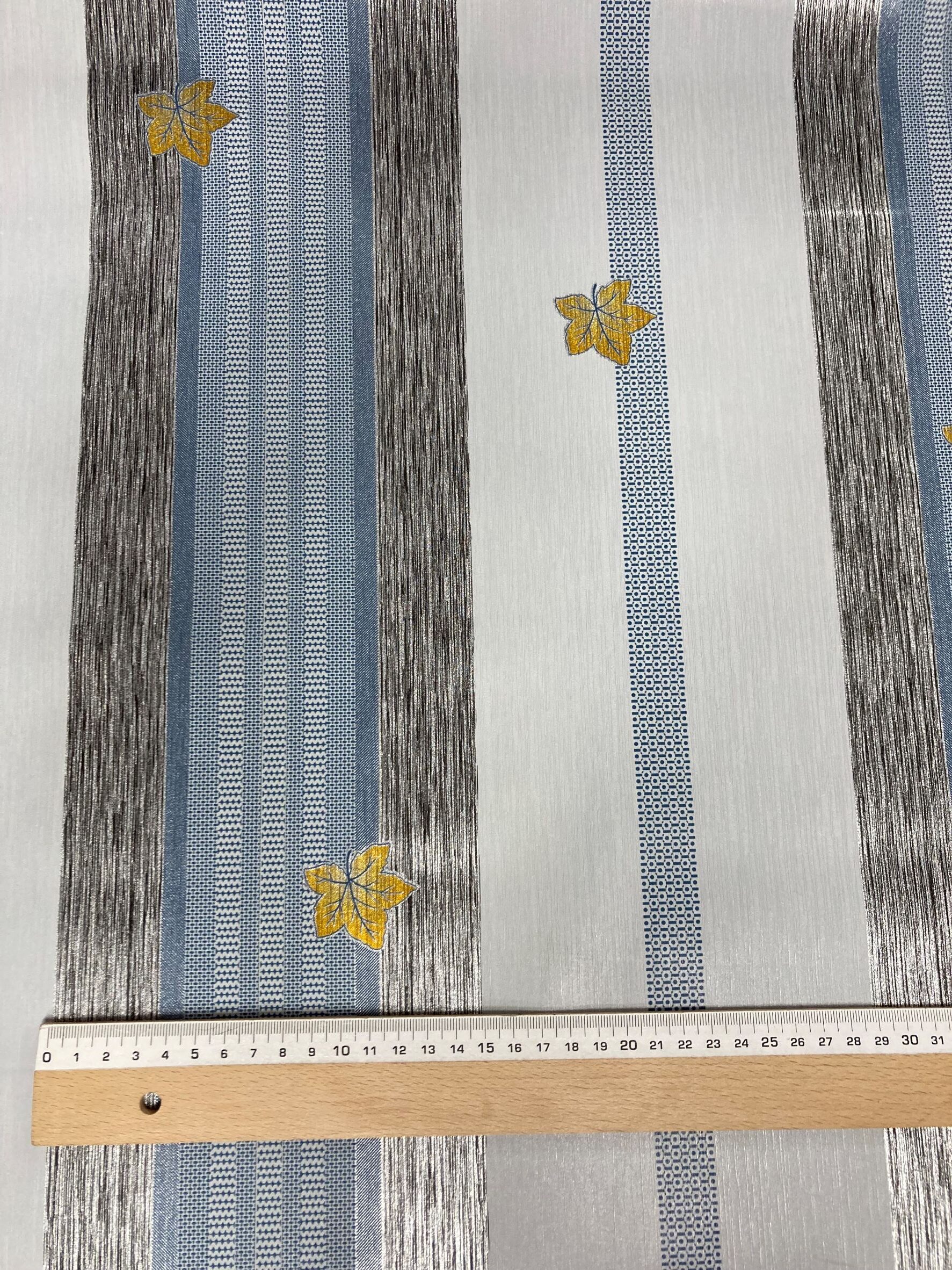 Mantel PVC Margarita gris rayas/hojas