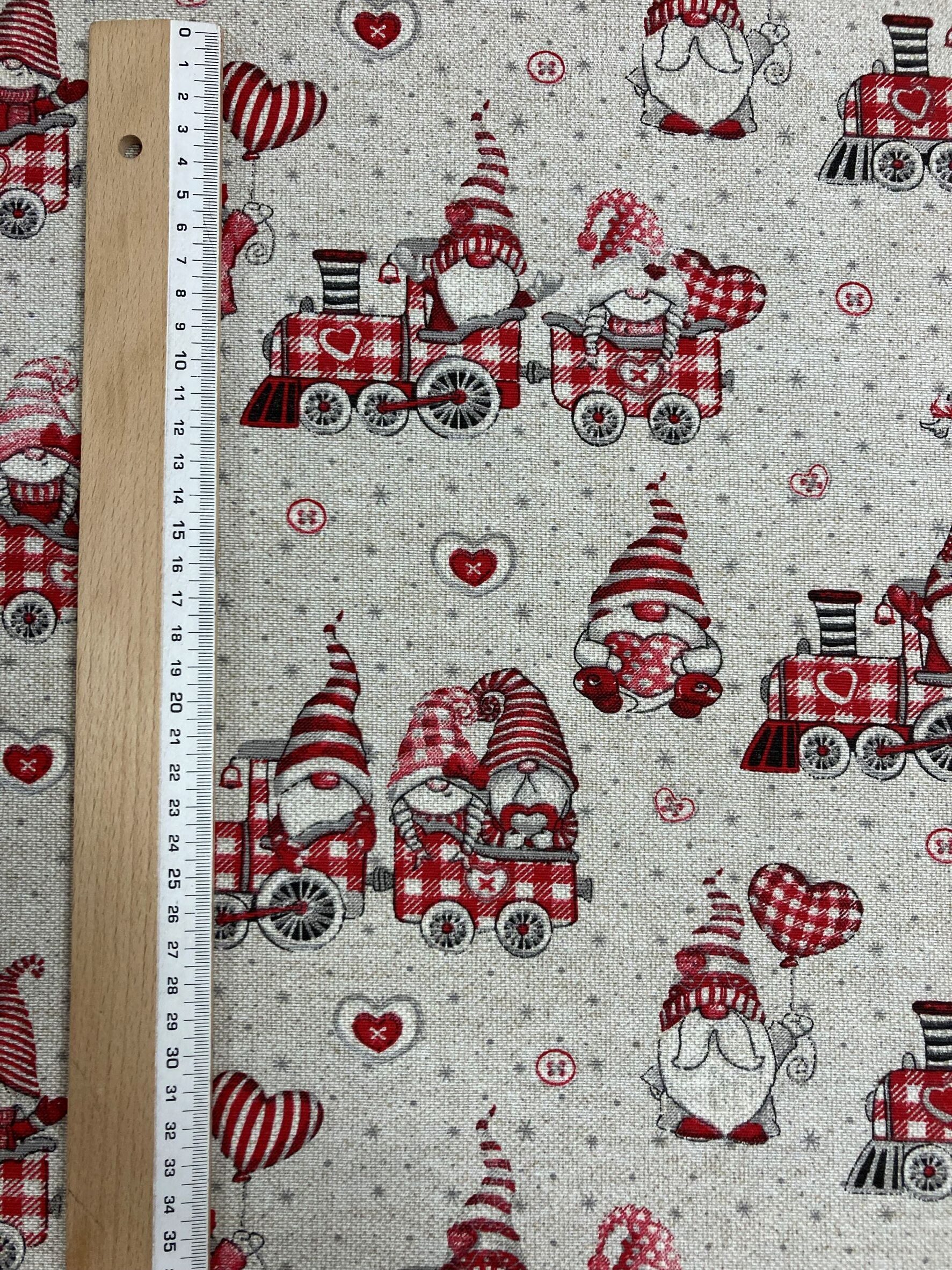 Loneta gnomos navidad f. lino