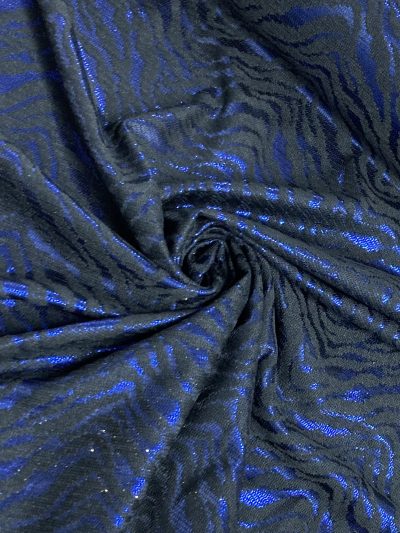 Blonda negra/lamé azulón
