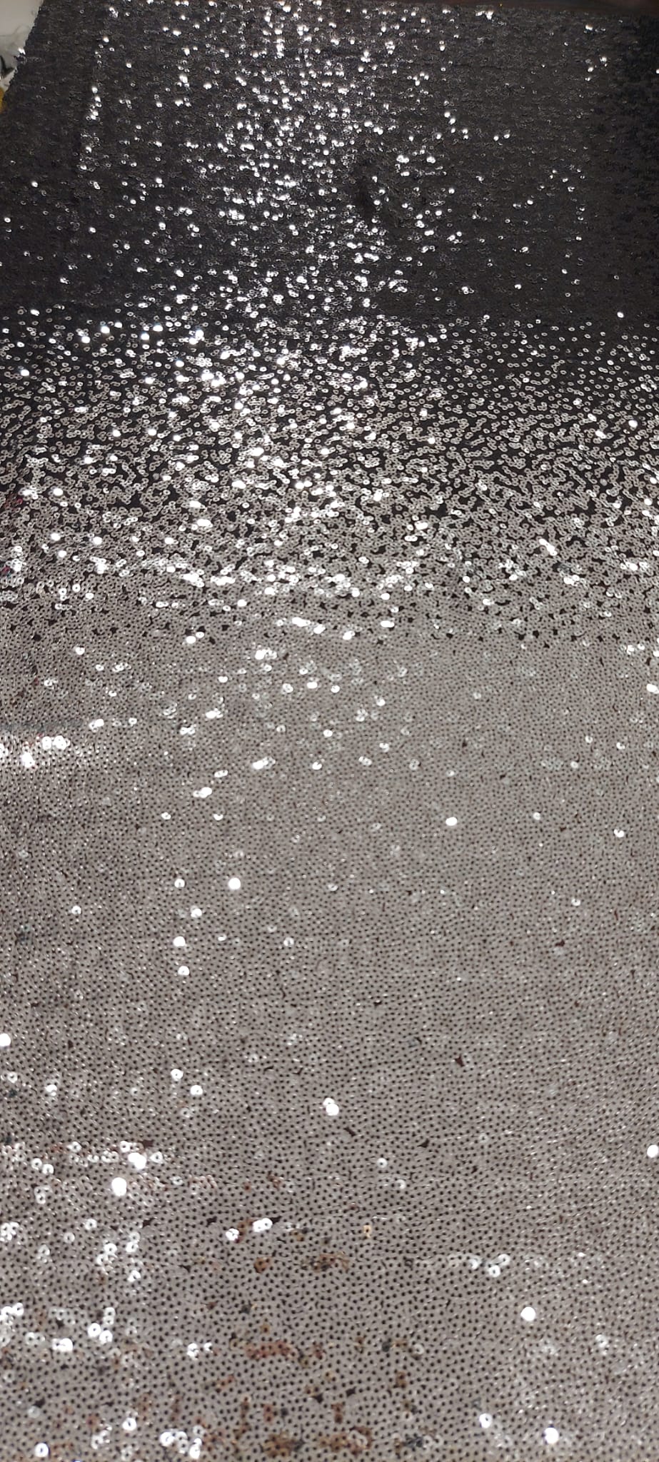Lentejuelas degradado negro/plata
