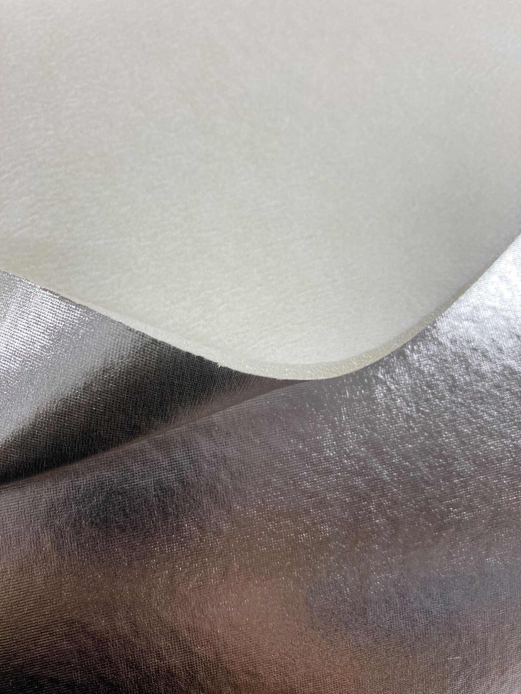 Foam con licra metalizada plata