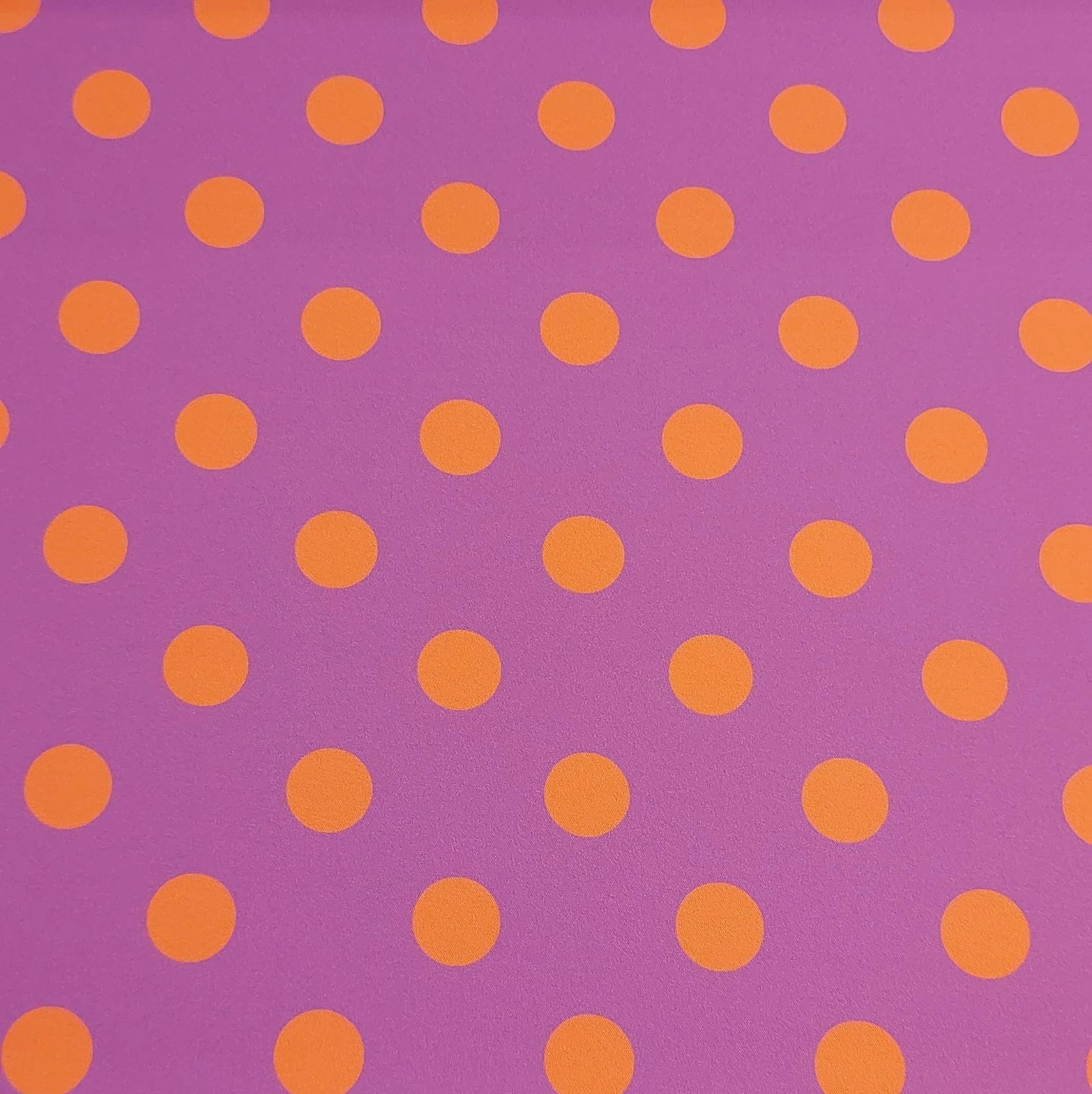 Bielástico gabardina lunar malva/naranja*