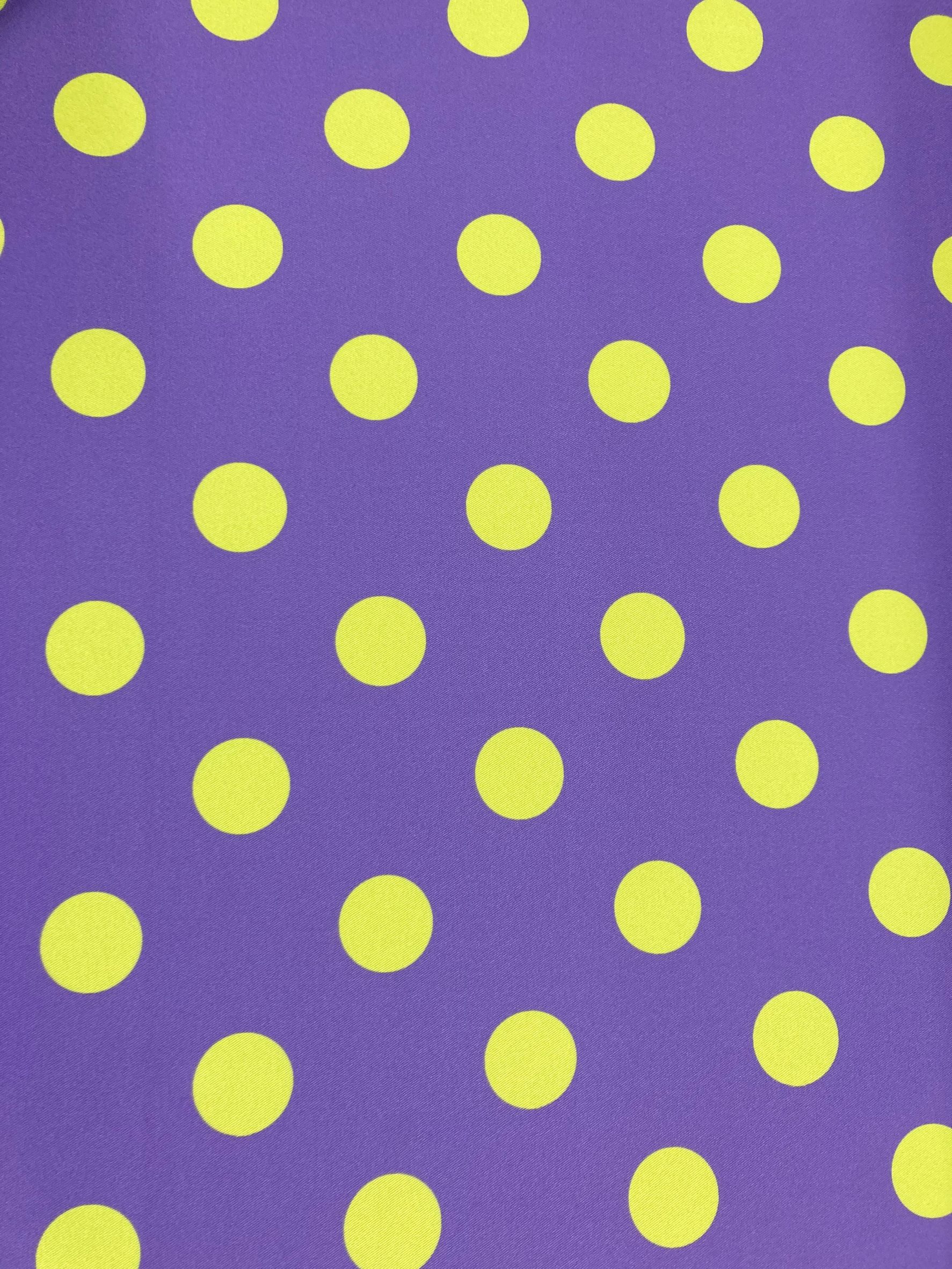 Bielástico gabardina morado lunar m. pistacho*