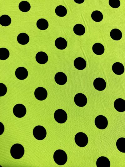 Strech pistacho lunar flocado terciopelo negro*