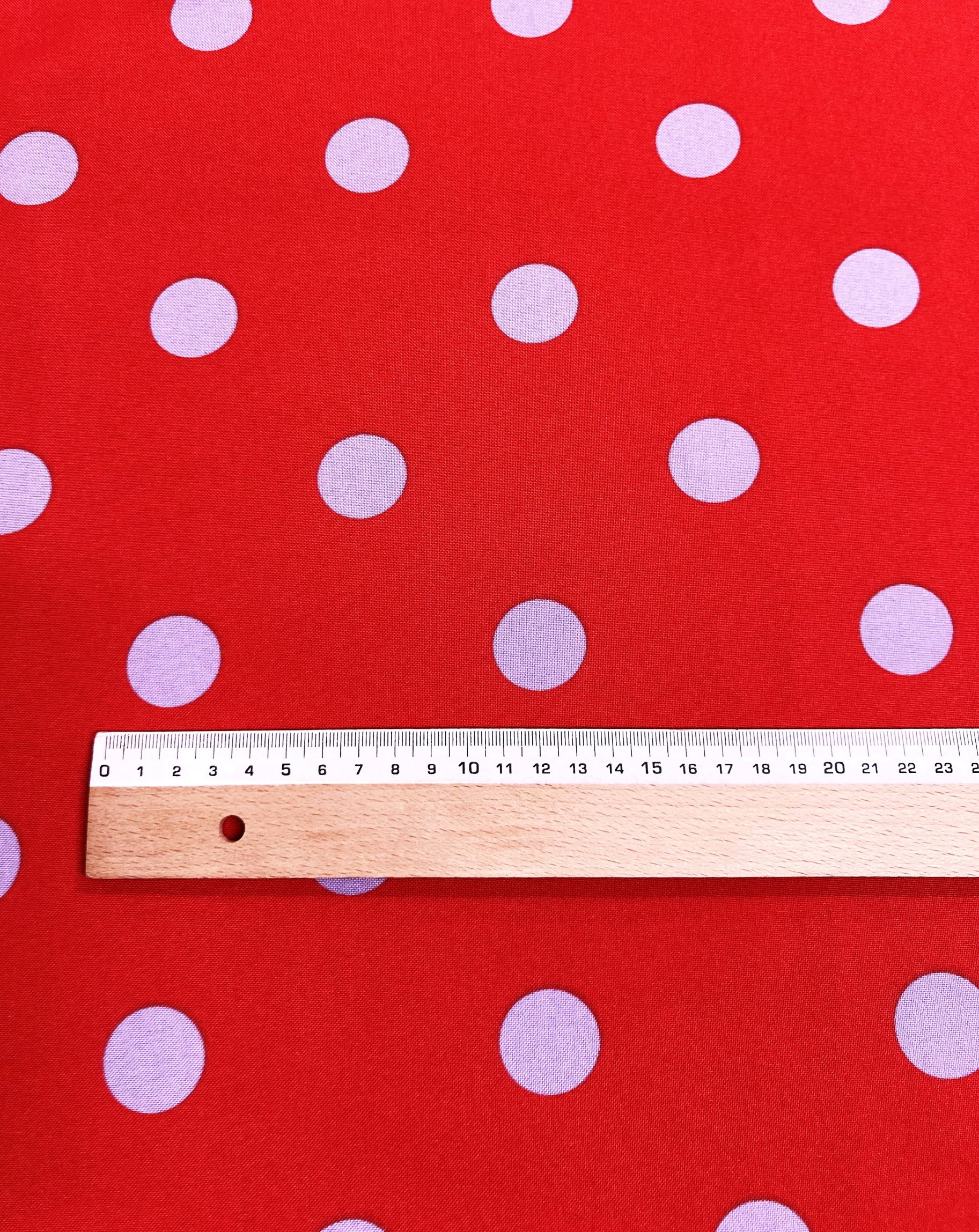 Strech rojo lunar malva*