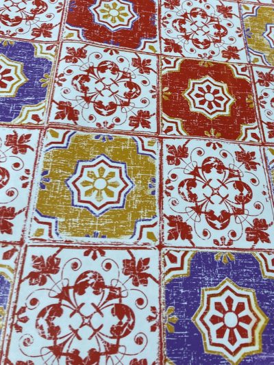 Mantel PVC azulejo rojo