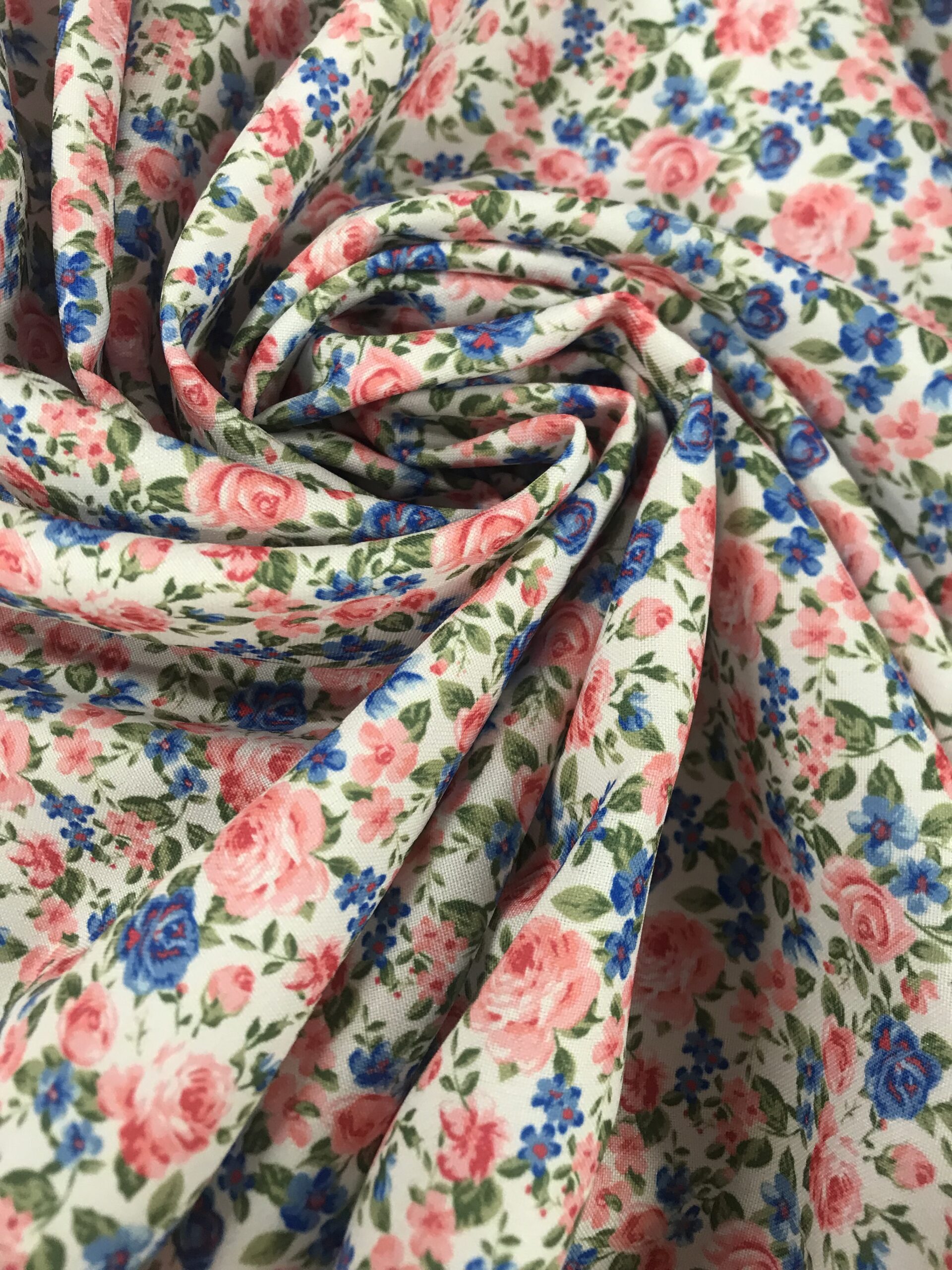 Strech flores azul/rosa